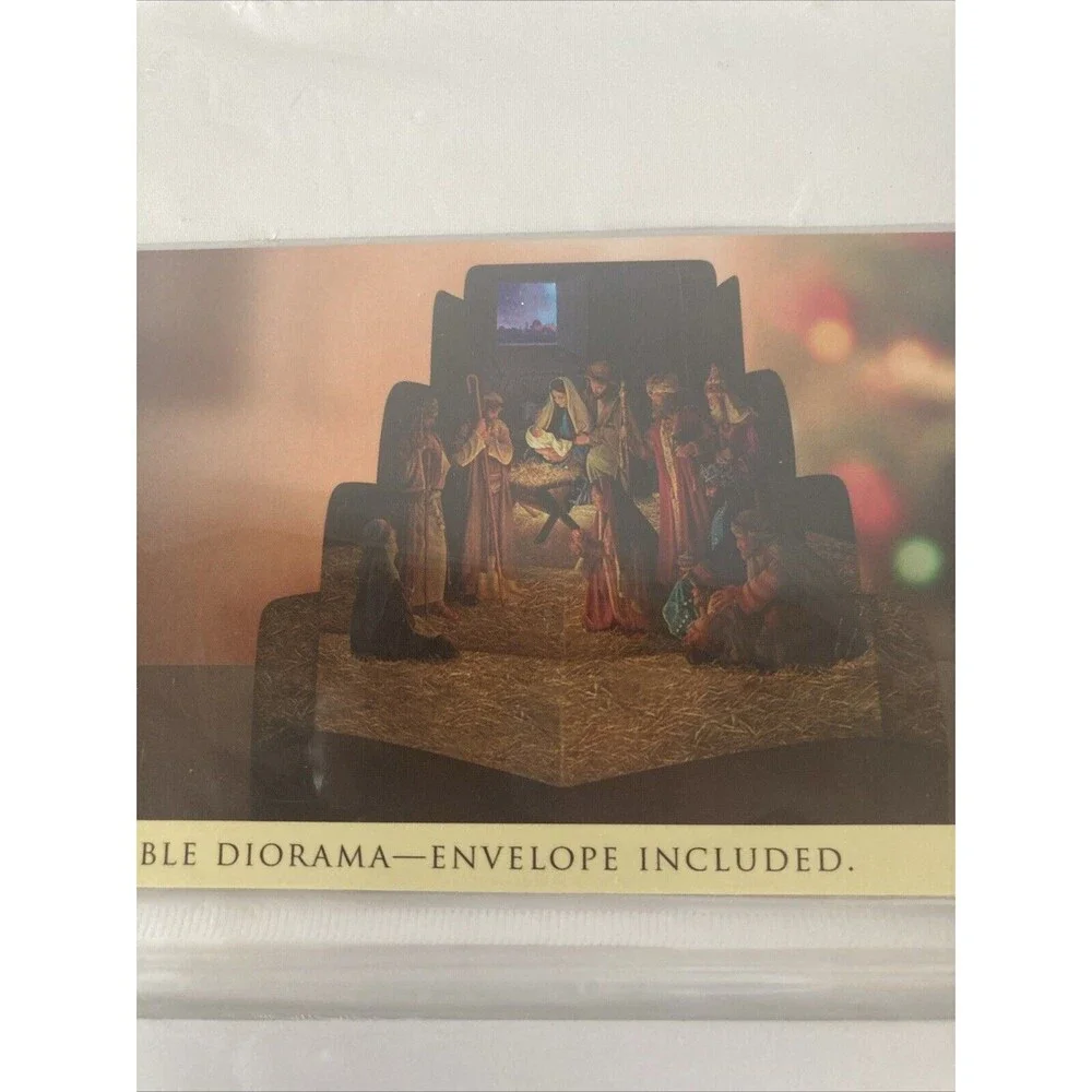 Greg Olsen Nativity 4-piece Diorama With Envelope Christmas Holy Family Jesus
